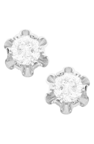 Mignonette Babies' 14k White Gold & Diamond Earrings