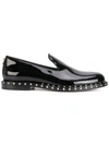 Valentino Garavani Soul Rockstud Patent Leather Formal Slipper, Black