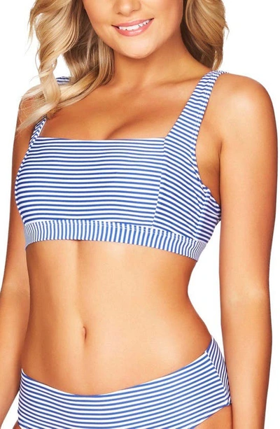 Sea Level Sorrento Square Neck Bralette Bikini Top In French Blue