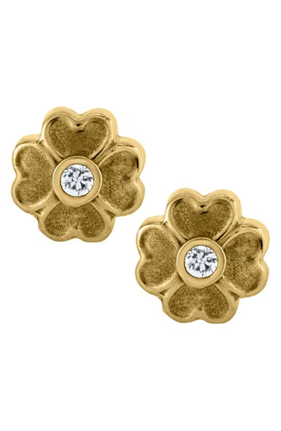 Mignonette Kids' 14k Gold Flower Earrings