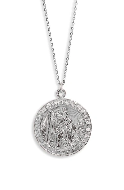 Set & Stones Saint Christopher Pendant Necklace In Silver