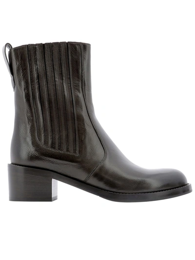 Guglielmo Rotta Brown Leather Ankle Boots
