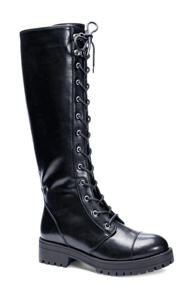 Dirty Laundry Women's Vandal Laceup Tall Lug Sole Boots Women's Shoes In Black