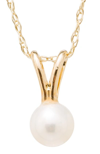 Mignonette Kids' Pearl Pendant Necklace In Gold