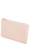 Cathy's Concepts Personalized Vegan Leather Pouch In Blush Pink M