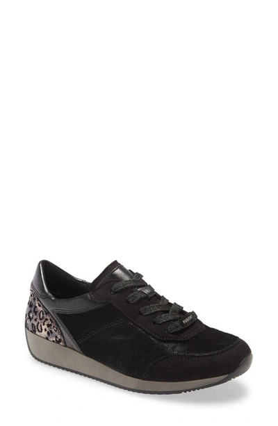 Ara Lana Sneaker In Black Scala Fabric