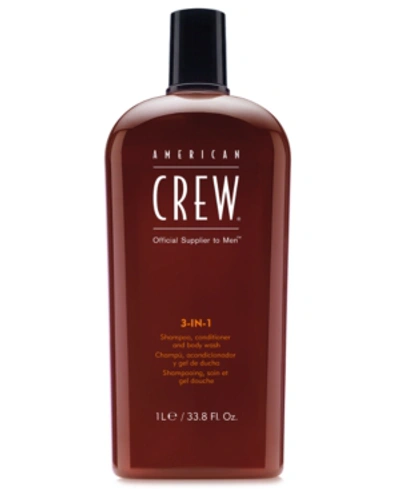 American Crew 3-in-1 Shampoo, Conditioner & Body Wash, 33.8-oz, From Purebeauty Salon & Spa