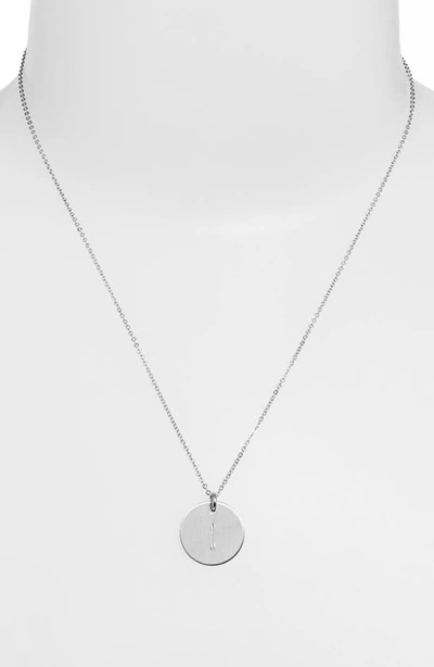 Nashelle Sterling Silver Initial Disc Necklace