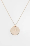Nashelle 14k-gold Fill Initial Disc Necklace In 14k Gold Fill P