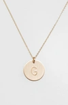 Nashelle 14k-gold Fill Initial Disc Necklace In 14k Gold Fill G