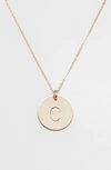 Nashelle 14k-gold Fill Initial Disc Necklace In 14k Gold Fill C