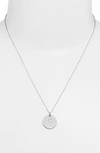 Nashelle Sterling Silver Initial Disc Necklace In Sterling Silver P