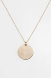 Nashelle 14k-gold Fill Initial Disc Necklace In 14k Gold Fill J