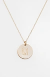 Nashelle 14k-gold Fill Initial Disc Necklace In 14k Gold Fill M