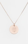 Nashelle 14k-gold Fill Initial Disc Necklace In 14k Gold Fill U