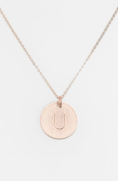 Nashelle 14k-gold Fill Initial Disc Necklace In 14k Gold Fill U