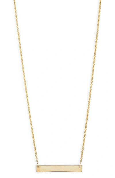 Bony Levy 14k Gold Bar Pendant Necklace In Yellow Gold