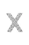 Bony Levy Single Initial Earring In White Gold/ X