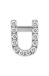 Bony Levy Single Initial Earring In White Gold/ U