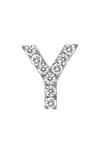 Bony Levy Single Initial Earring In White Gold/ Y