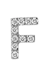 Bony Levy Single Initial Earring In White Gold/ F