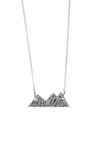 Nashelle Three Sisters Mountain Necklace In Silver