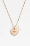 Nashelle 14k-gold Fill & Semiprecious Birthstone Zodiac Mini Disc Necklace In Aries