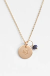 Nashelle 14k-gold Fill & Semiprecious Birthstone Zodiac Mini Disc Necklace In Virgo