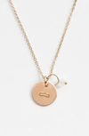 Nashelle 14k-gold Fill & Semiprecious Birthstone Zodiac Mini Disc Necklace In Libra