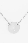 Nashelle Sterling Silver Initial Disc Necklace