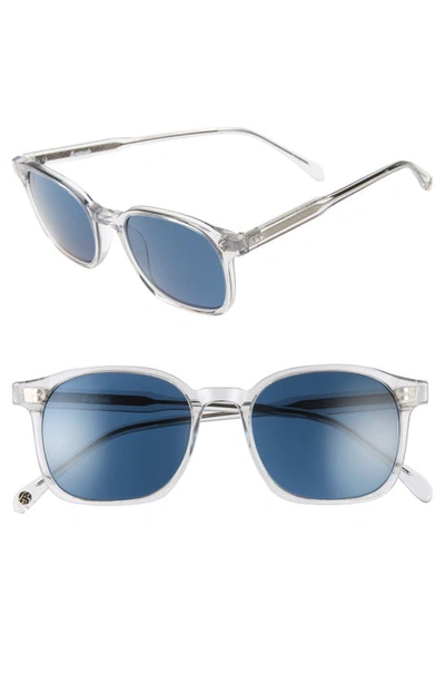 Brightside Dean 51mm Square Sunglasses In Grey Crystal/ Indigo Blue