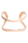 Karine Sultan Elise Minimalist Cuff In Rose Gold