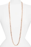 Karine Sultan Sophia Long Necklace In Rose Gold