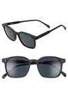 Brightside Dean 51mm Square Sunglasses In Matte Black/ Grey