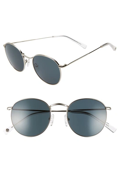 Brightside Charlie 50mm Round Sunglasses In Silver/ Grey