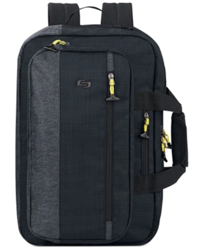Solo Velocity Hybrid 15.6" Laptop Backpack/briefcase In Navy/gray