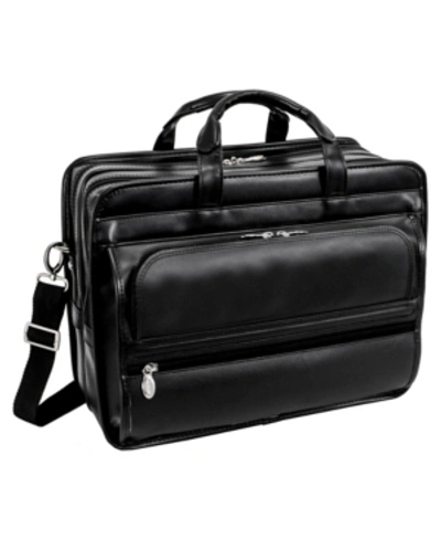 Mcklein Elston Checkpoint-friendly Double Compartment Laptop Briefcase In Black