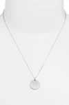 Nashelle Sterling Silver Initial Disc Necklace In Sterling Silver N