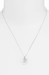 Nashelle Sterling Silver Initial Disc Necklace In Sterling Silver Z