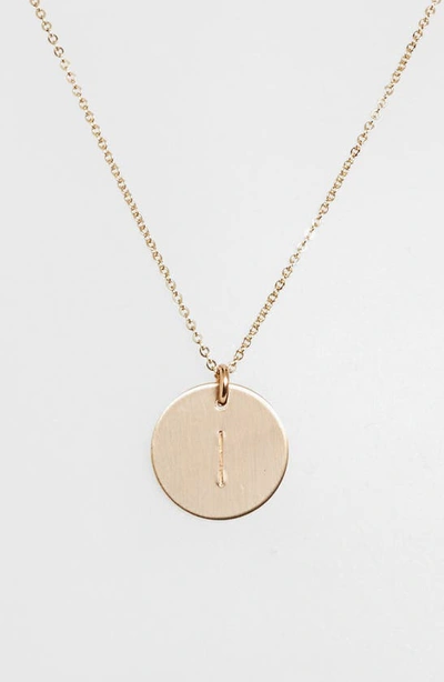 Nashelle 14k-gold Fill Initial Disc Necklace In 14k Gold Fill I
