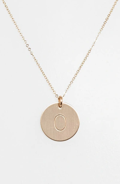 Nashelle 14k-gold Fill Initial Disc Necklace In 14k Gold Fill O