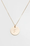 Nashelle 14k-gold Fill Initial Disc Necklace In 14k Gold Fill F
