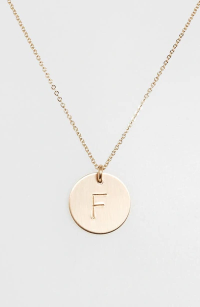 Nashelle 14k-gold Fill Initial Disc Necklace In 14k Gold Fill F