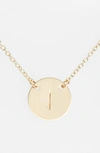 Nashelle 14k-gold Fill Anchored Initial Disc Necklace In 14k Gold Fill I
