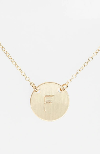 Nashelle 14k-gold Fill Anchored Initial Disc Necklace In 14k Gold Fill F