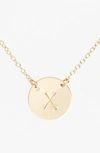Nashelle 14k-gold Fill Anchored Initial Disc Necklace In 14k Gold Fill X