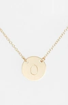 Nashelle 14k-gold Fill Anchored Initial Disc Necklace In 14k Gold Fill O