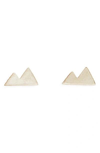 Nashelle Mini Mountain Stud Earrings In Gold