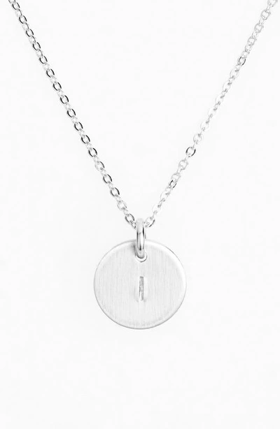 Nashelle Sterling Silver Initial Mini Disc Necklace