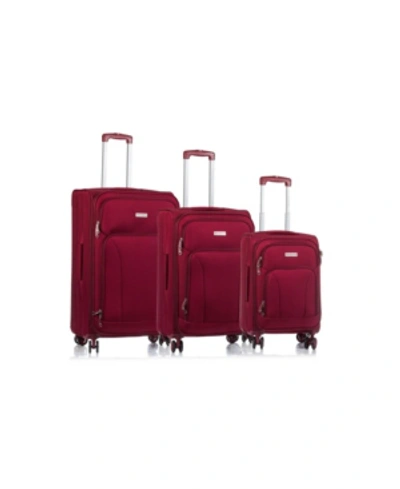 Champs 3-pc. Travelers Softside Luggage Set In Red
